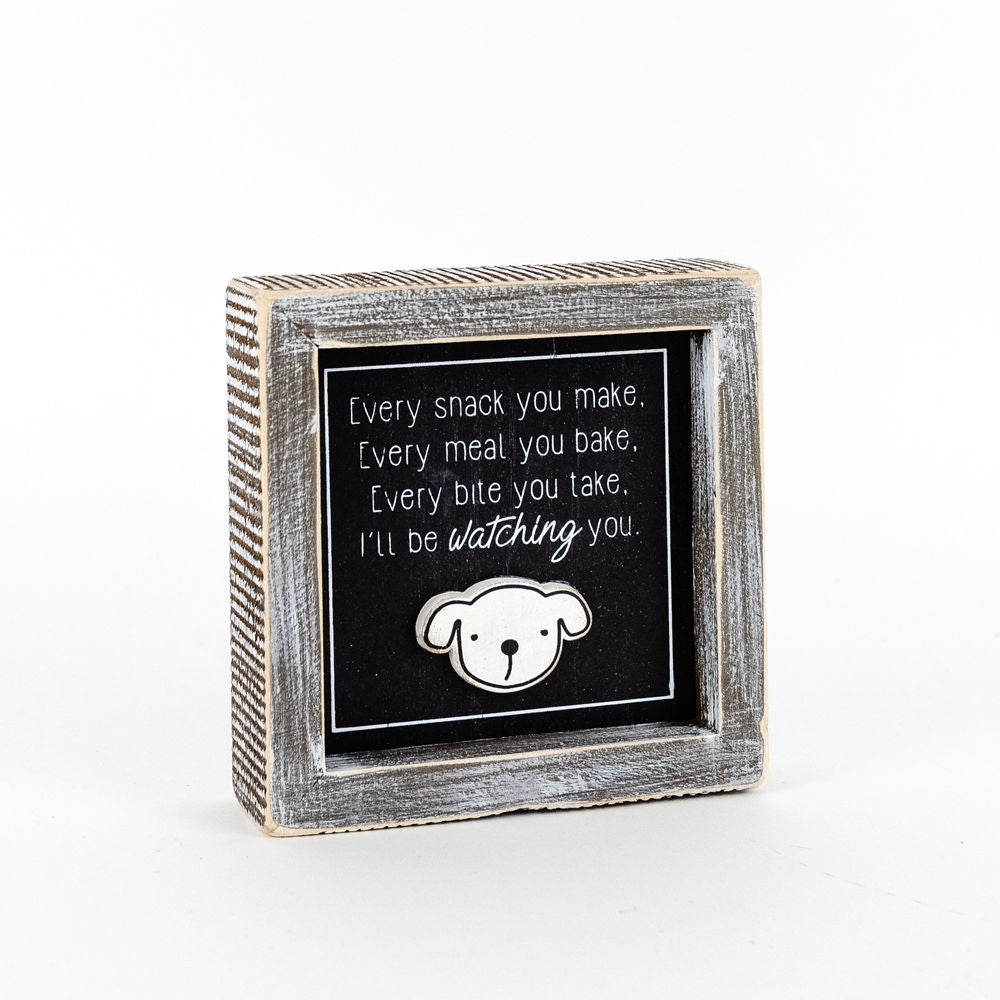 Reversible Wooden framed sign (CAT/SNACK) - The Nifty Decor