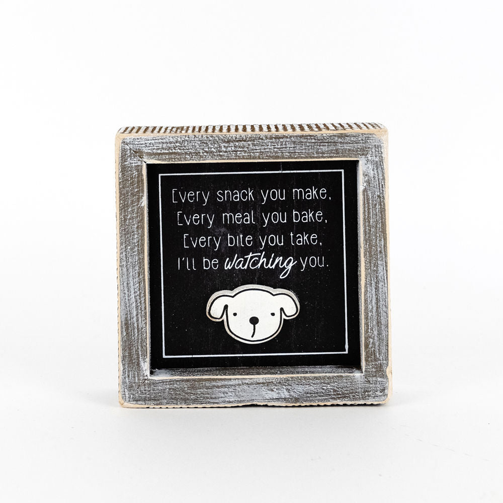 Reversible Wooden framed sign (CAT/SNACK) - The Nifty Decor