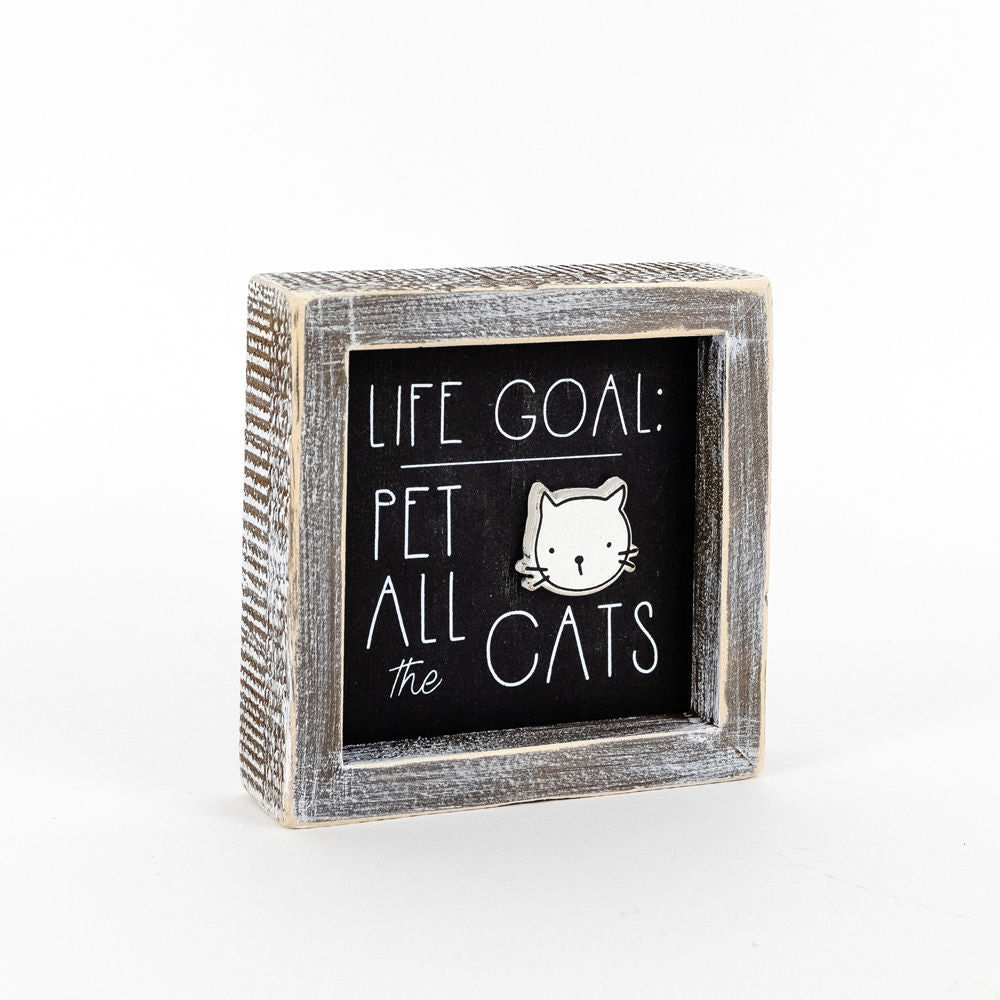 Reversible Wooden framed sign (GOAL) - The Nifty Decor