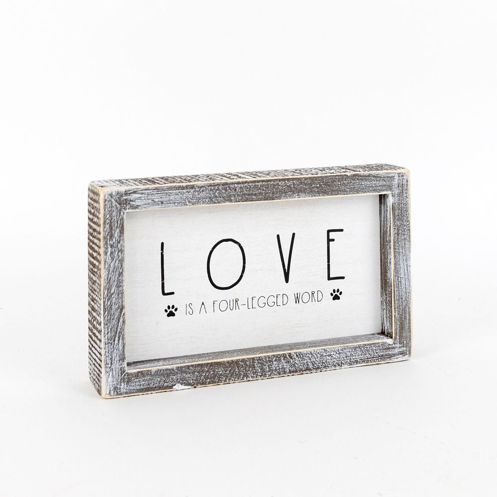 Reversible Wooden framed sign (LOVE/PERSON) - The Nifty Decor