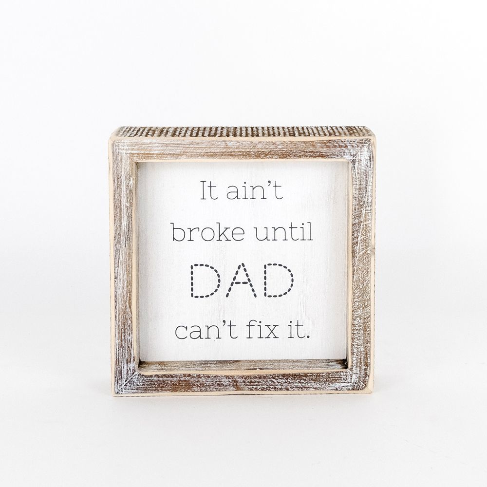 Reversible Wooden framed sign (DAD/YES) - The Nifty Decor