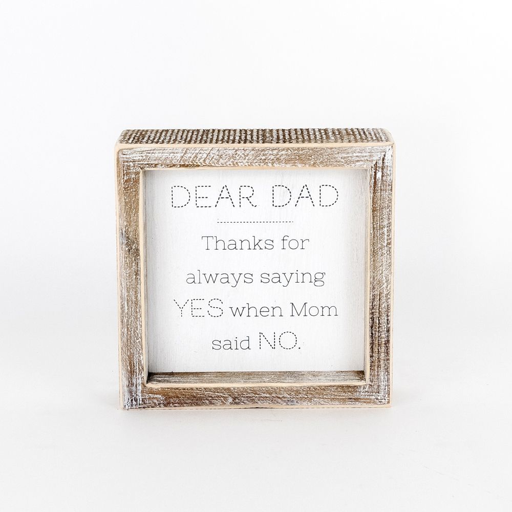 Reversible Wooden framed sign (DAD/YES) - The Nifty Decor