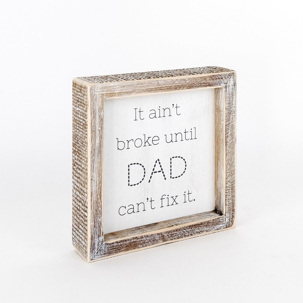 Reversible Wooden framed sign (DAD/YES) - The Nifty Decor