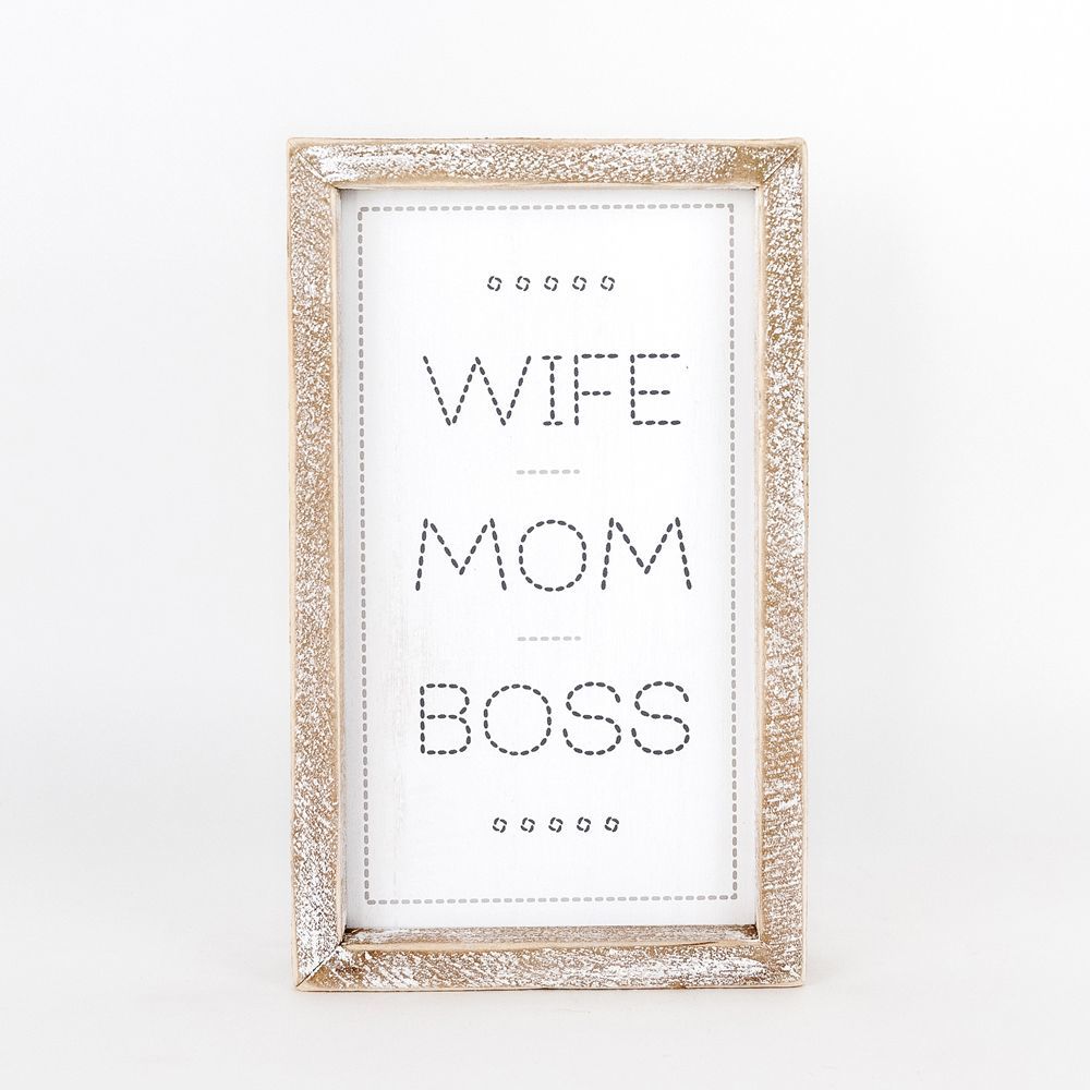 Reversible Wooden framed sign (BOSS/ CHAOS) - The Nifty Decor