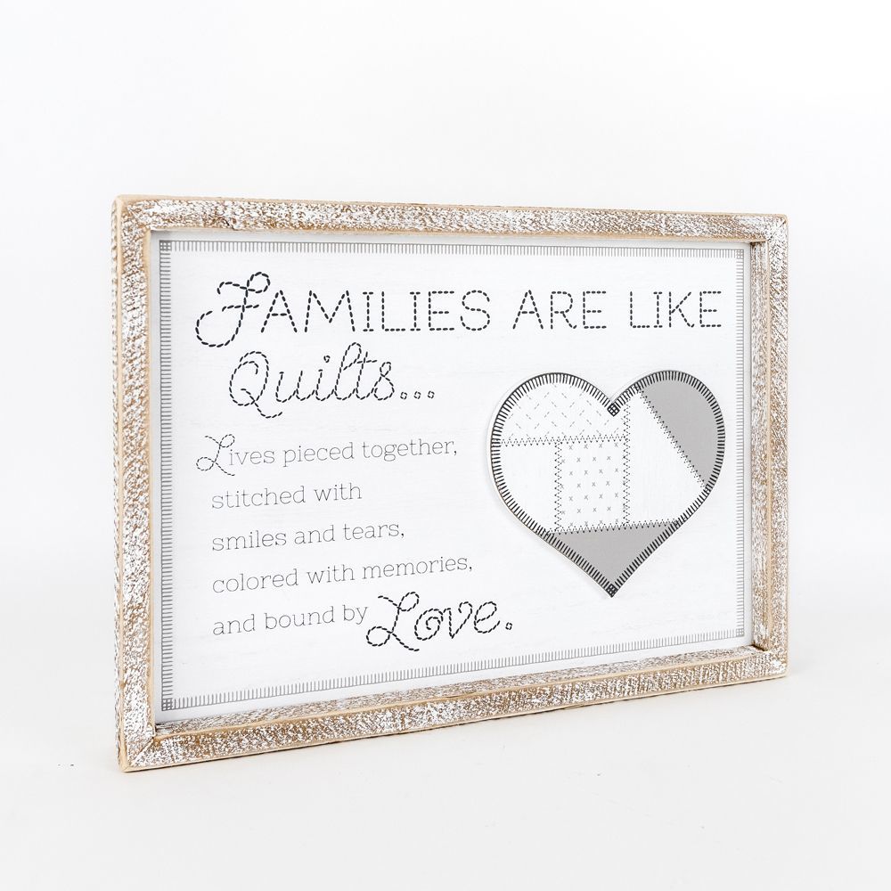 Reversible Wooden framed sign (LOVE/QUILTS) - The Nifty Decor