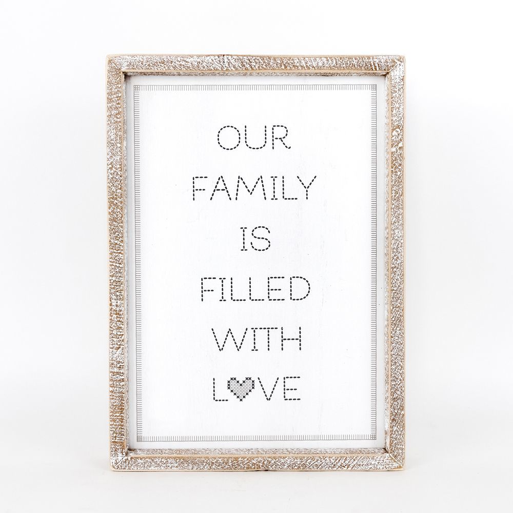 Reversible Wooden framed sign (LOVE/QUILTS) - The Nifty Decor