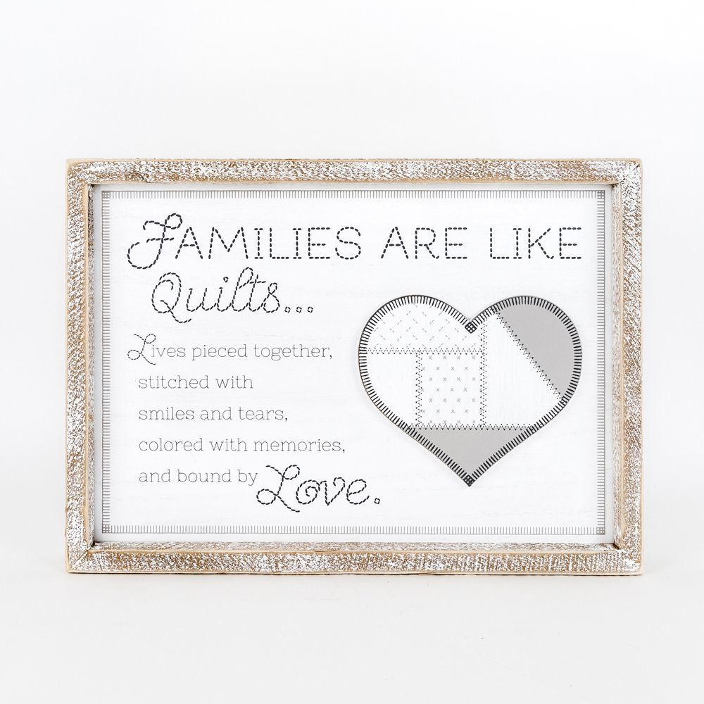 Reversible Wooden framed sign (LOVE/QUILTS) - The Nifty Decor