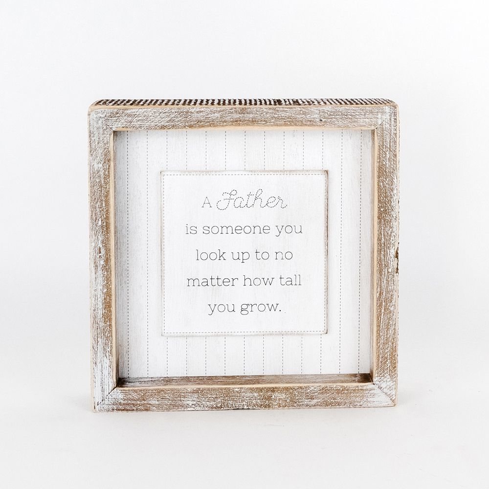 Reversible Wooden framed sign (FATHER) - The Nifty Decor