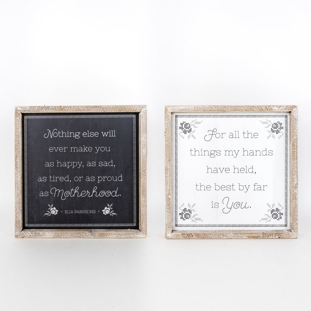 Reversible Wooden framed sign (YOU/MOTHERHOOD) - The Nifty Decor