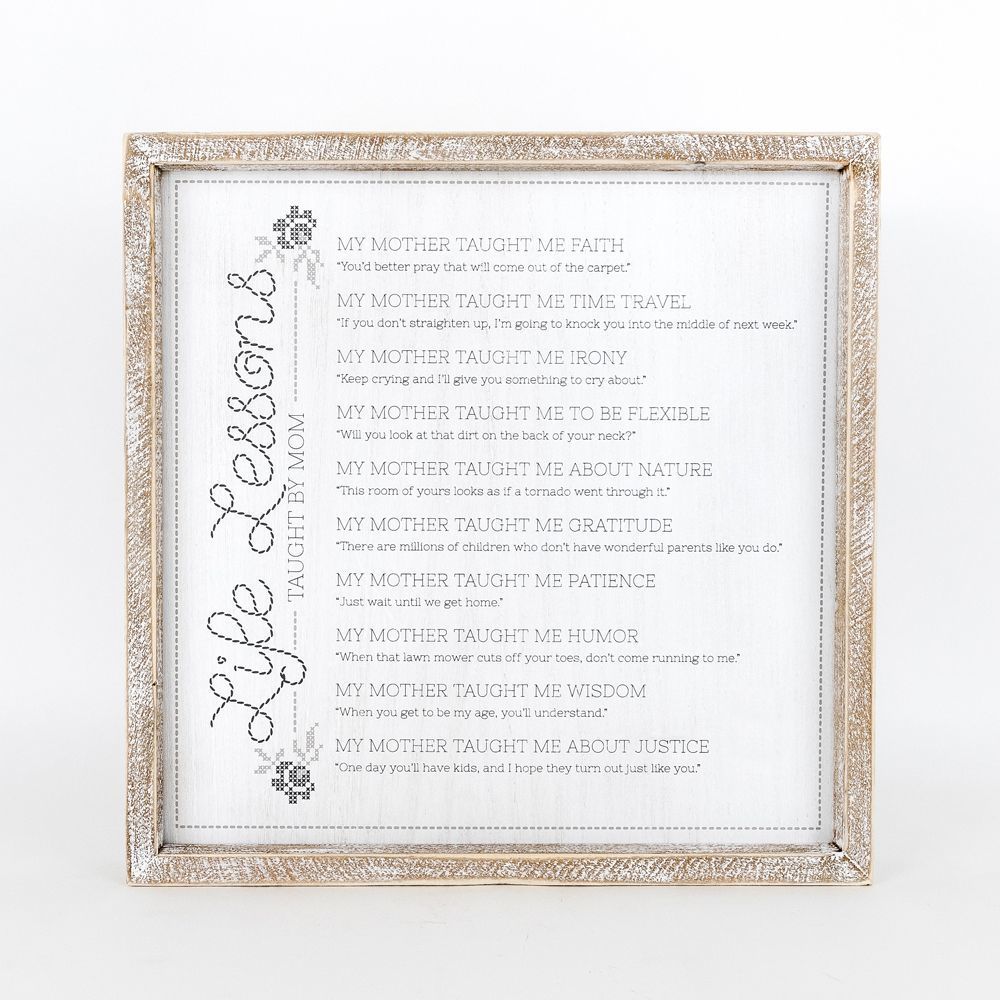 Reversible Wooden framed sign (LESSON/QUOTES) - The Nifty Decor