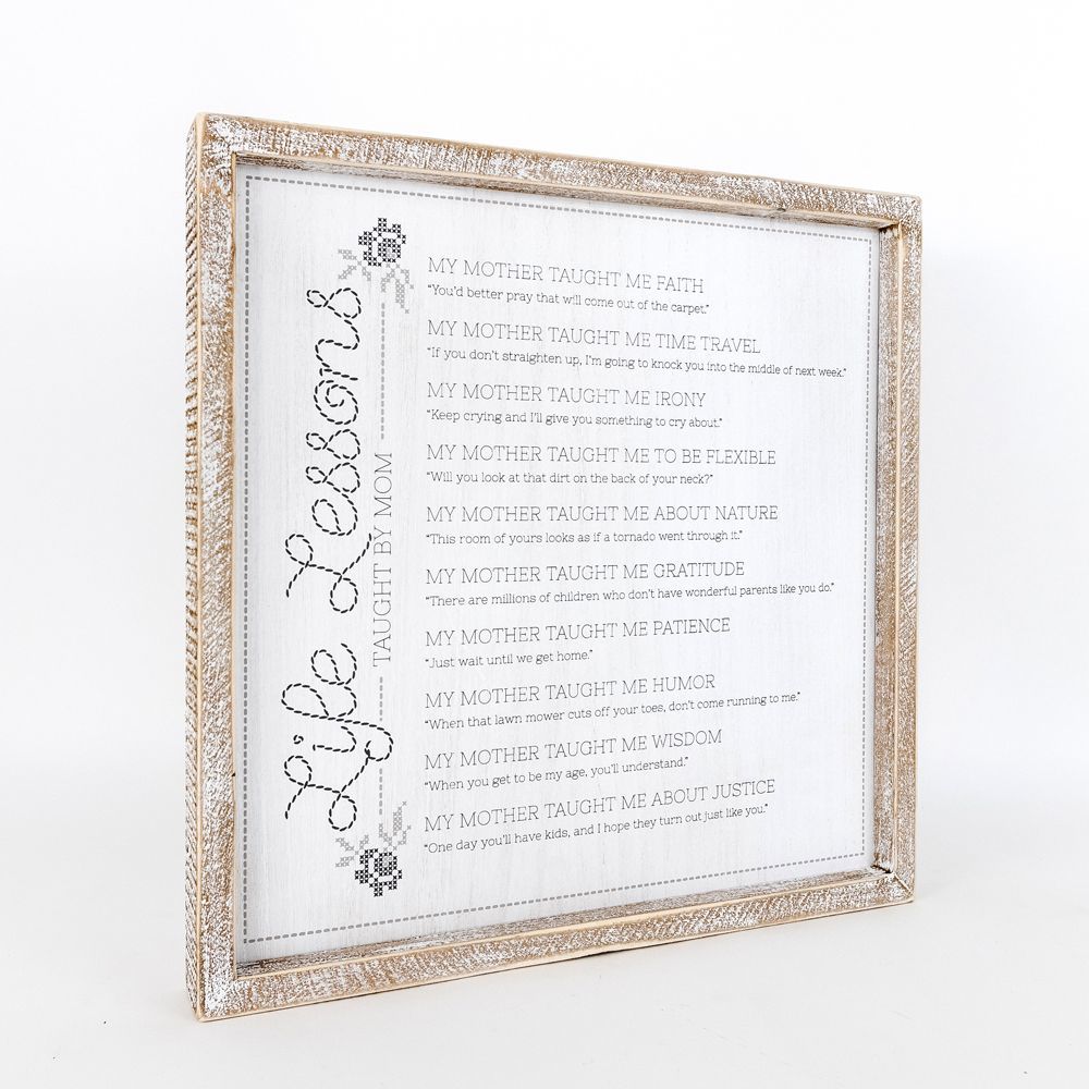 Reversible Wooden framed sign (LESSON/QUOTES) - The Nifty Decor