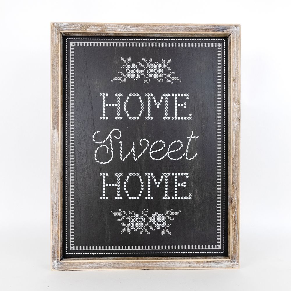 Reversible Wooden framed sign (HOME/ BLESS) - The Nifty Decor