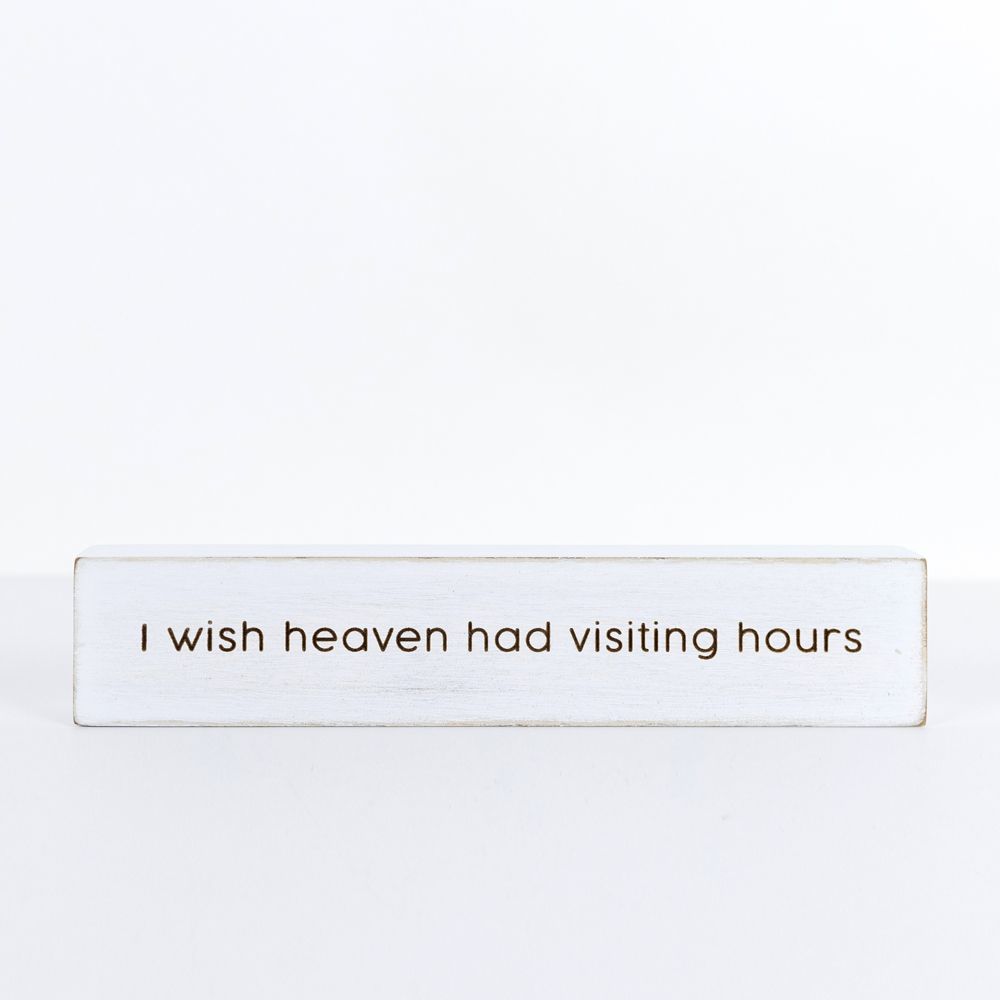 Reversible wood block sign (VISITING HOURS) - The Nifty Decor