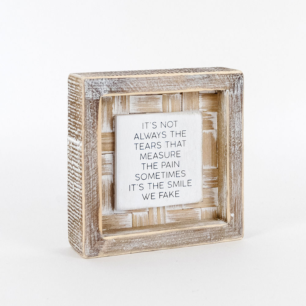Bamboo wood framed sign (SMILE) - The Nifty Decor