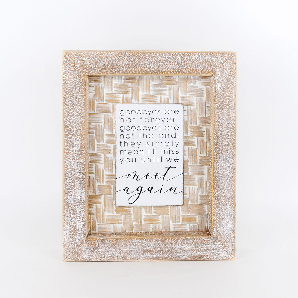 Bamboo wood framed sign (MEET AGAIN) - The Nifty Decor