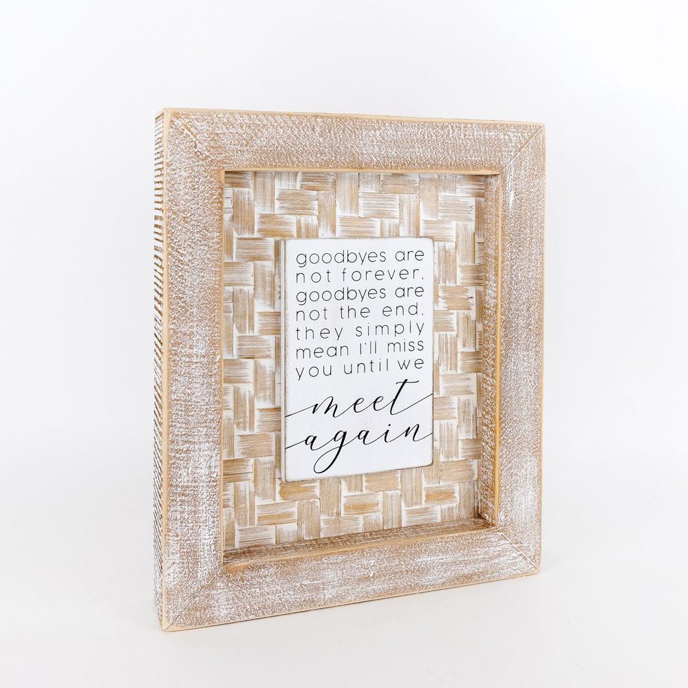 Bamboo wood framed sign (MEET AGAIN) - The Nifty Decor