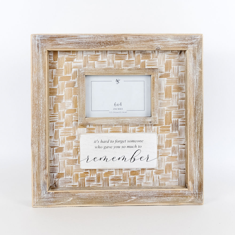Bamboo wood Photo frame signs (REMEMBER) - The Nifty Decor