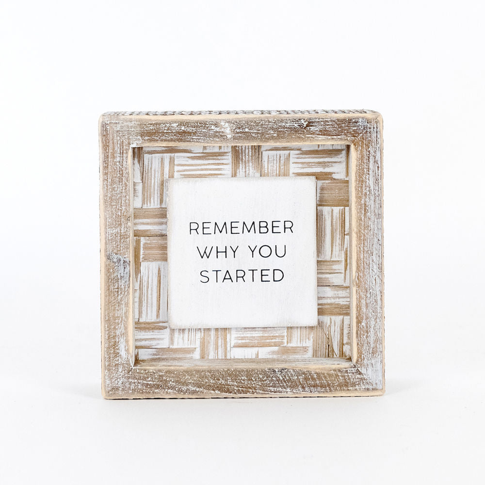 Bamboo wood framed sign (REMEMBER) - The Nifty Decor