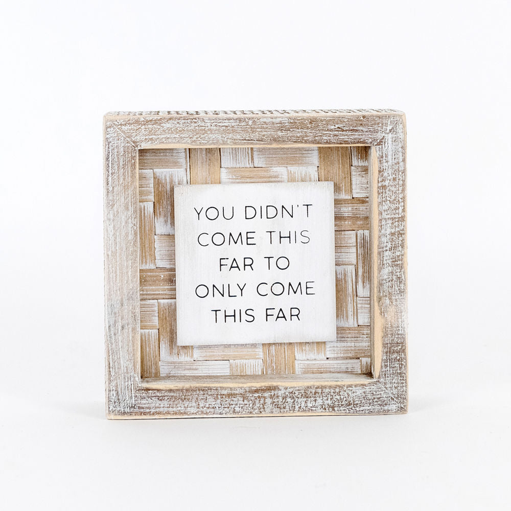 Bamboo wood framed sign (COME FAR) - The Nifty Decor