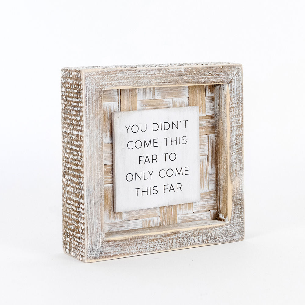 Bamboo wood framed sign (COME FAR) - The Nifty Decor