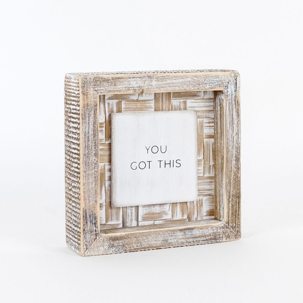 Bamboo wood framed sign (GOT THIS) - The Nifty Decor