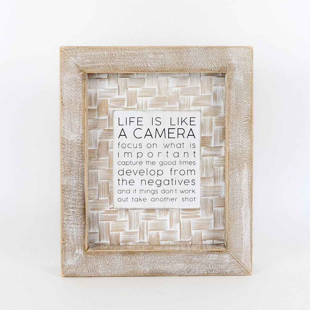 Bamboo Wood Framed sign (CAMERA) - The Nifty Decor