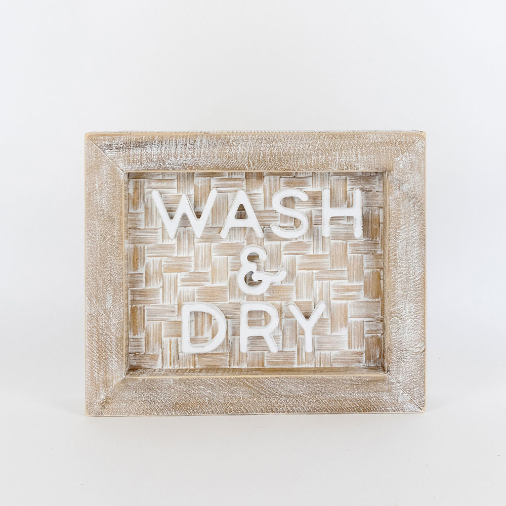 Bamboo Wood Frames sign (WASH) - The Nifty Decor