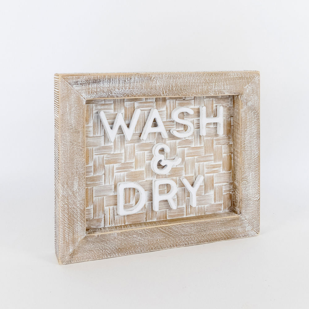 Bamboo Wood Frames sign (WASH) - The Nifty Decor