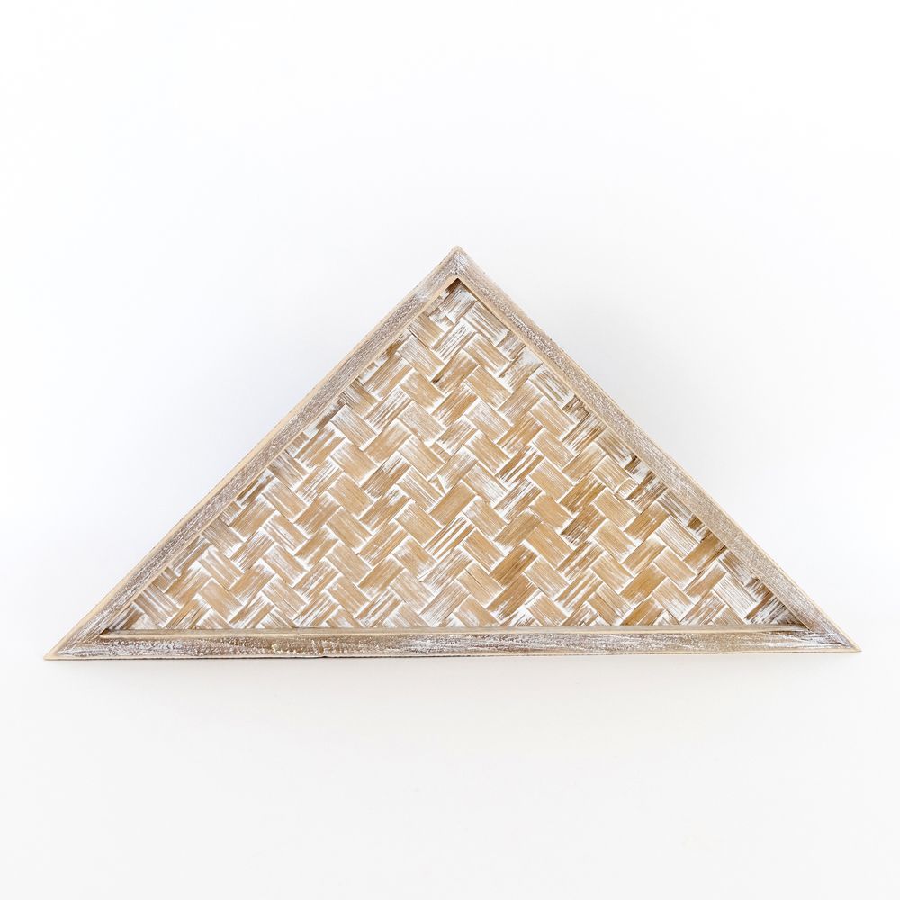 Bamboo Wood Triangle tray - The Nifty Decor