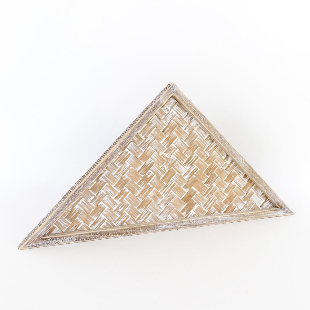 Bamboo Wood Triangle tray - The Nifty Decor