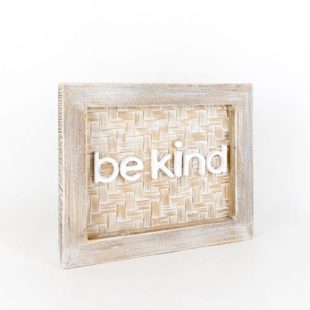 Bamboo Wood Frames Sign (BE KIND) - The Nifty Decor