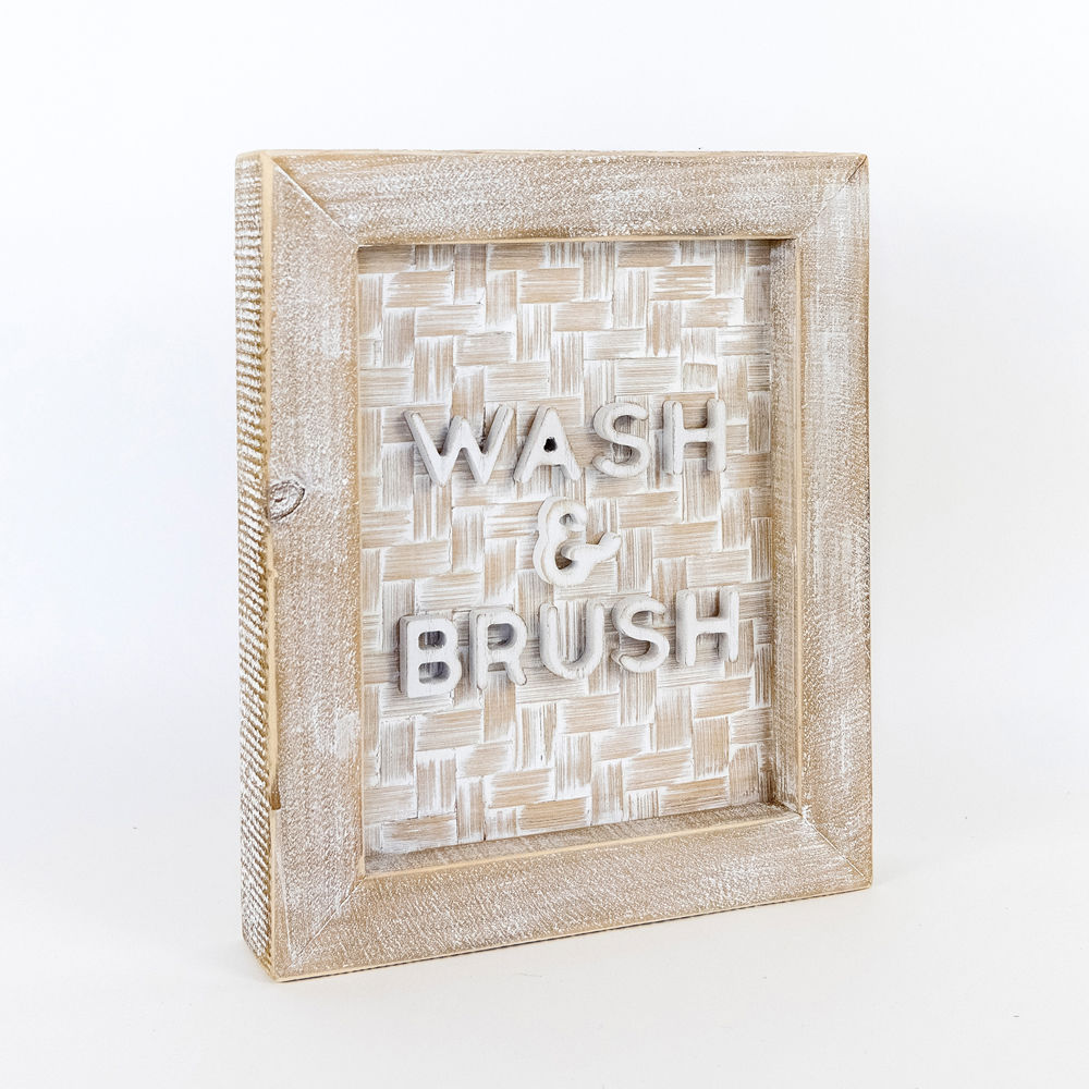 Bamboo Wood Frames Sign (WASH BRUSH) - The Nifty Decor