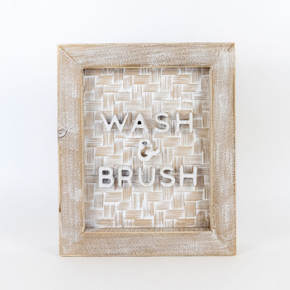 Bamboo Wood Frames Sign (WASH BRUSH) - The Nifty Decor