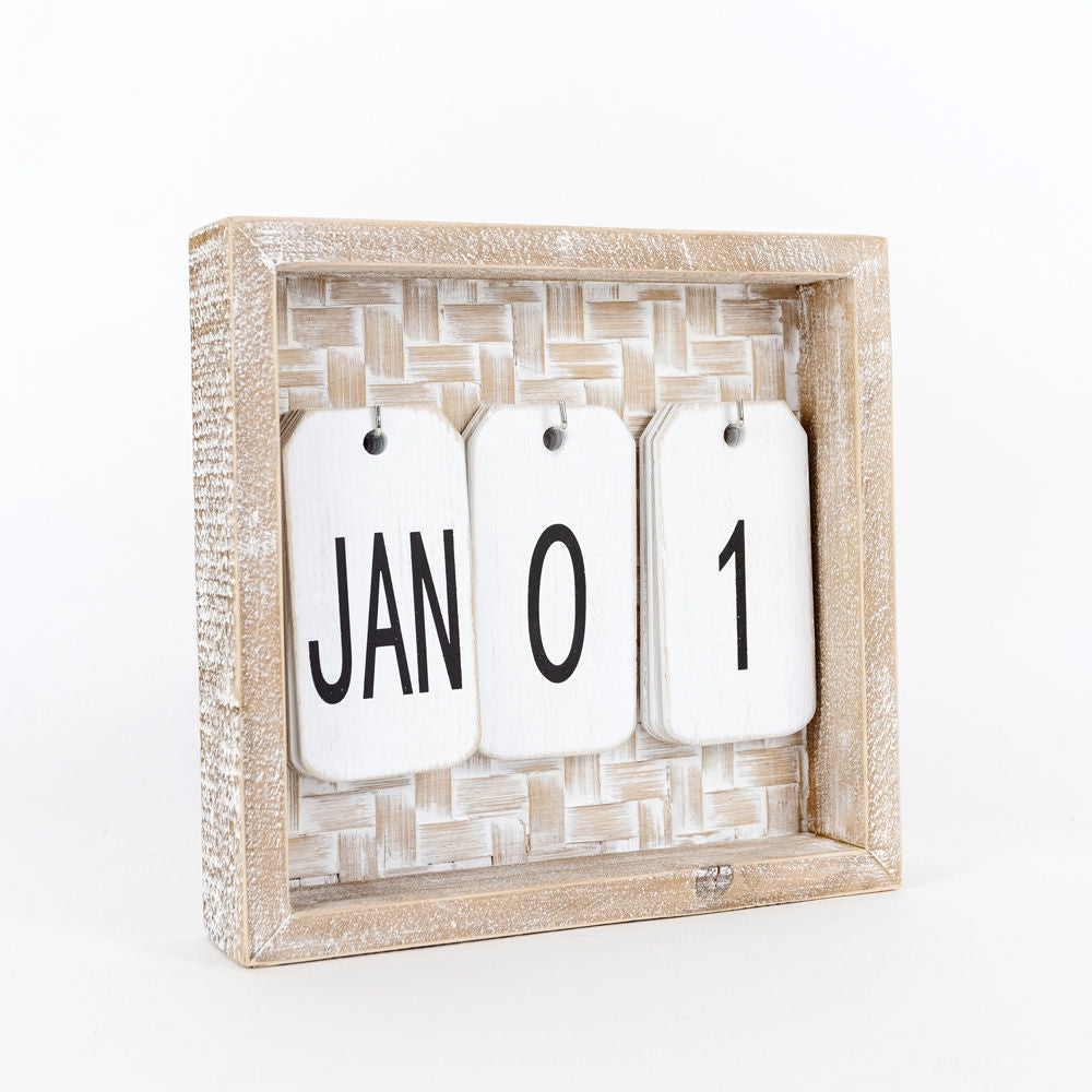 Bamboo wood calendar - The Nifty Decor