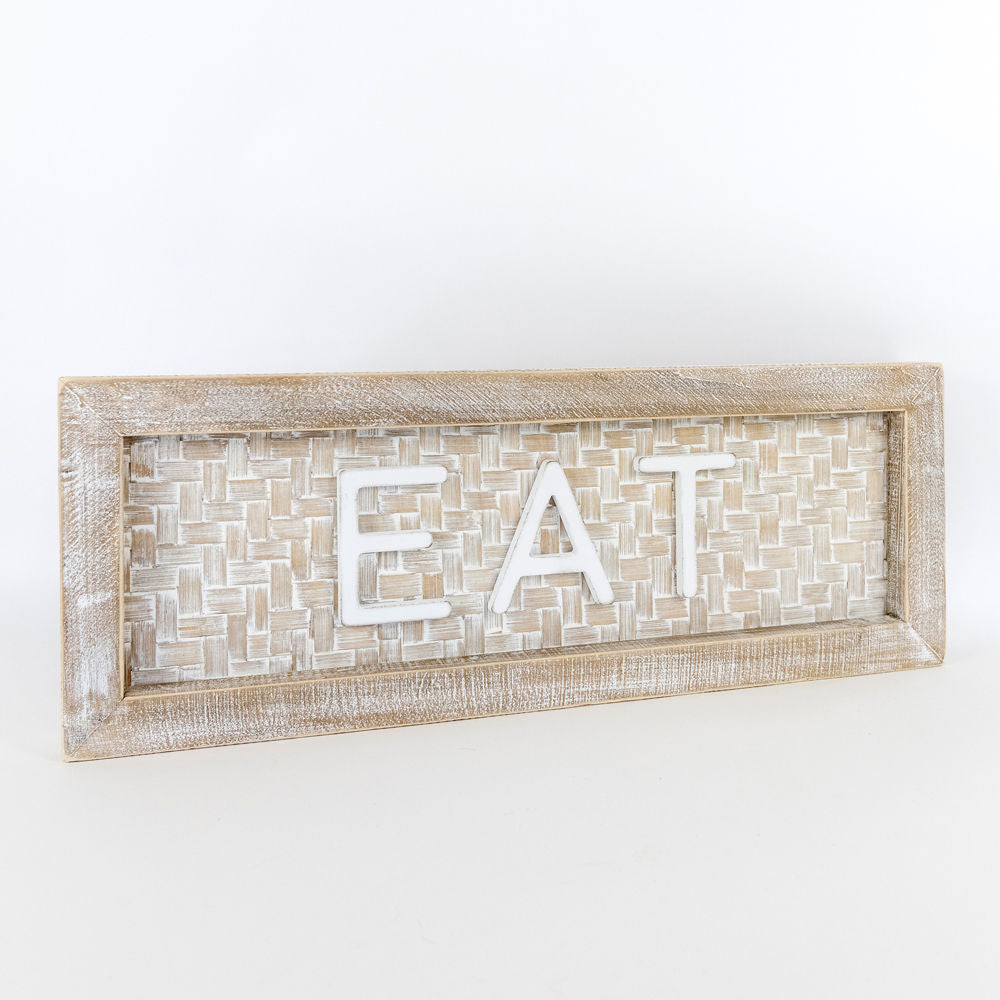 Bamboo Wood Frames Sign (EAT) - The Nifty Decor