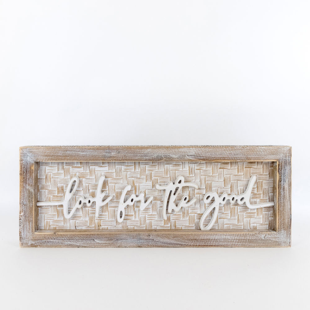 Wood framed sign (LOOK GOOD) - The Nifty Decor