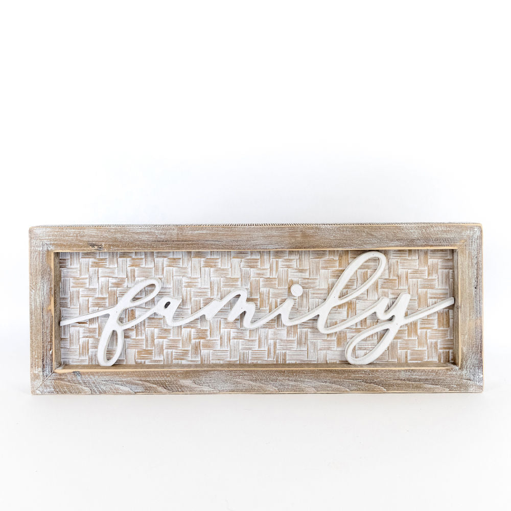 Wood framed sign (FAMILY) - The Nifty Decor