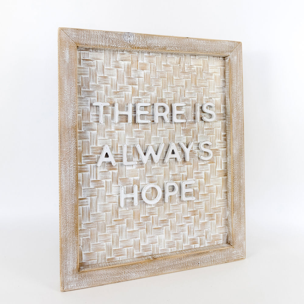 Bamboo wood framed sign (HOPE) - The Nifty Decor