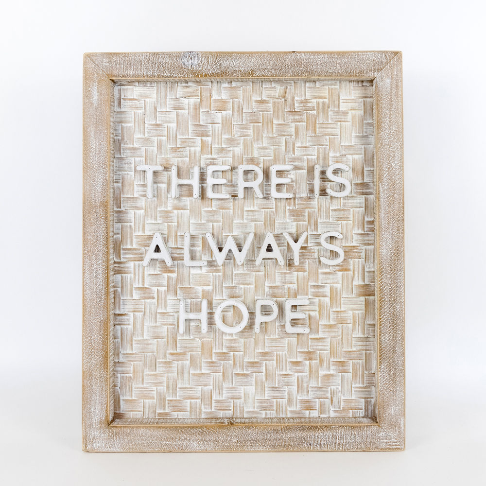 Bamboo wood framed sign (HOPE) - The Nifty Decor