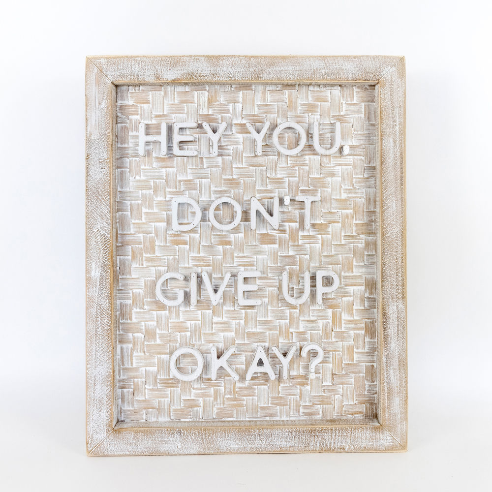 Bamboo wood framed sign (HEY YOU) - The Nifty Decor