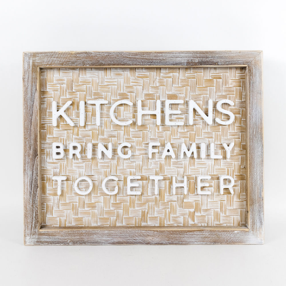 Bamboo wood framed sign (KITCHENS) - The Nifty Decor
