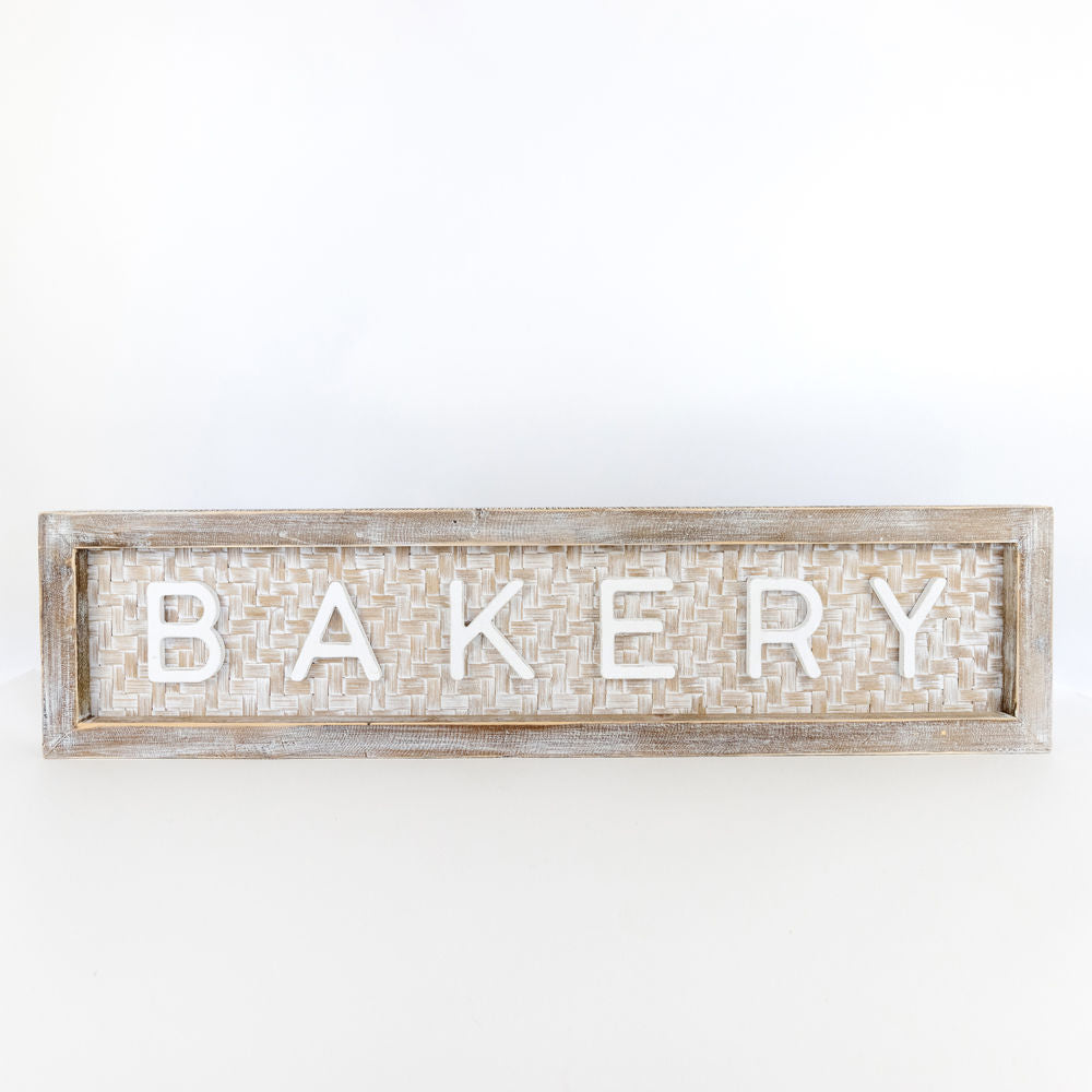 Bamboo wood framed sign (BAKERY) - The Nifty Decor