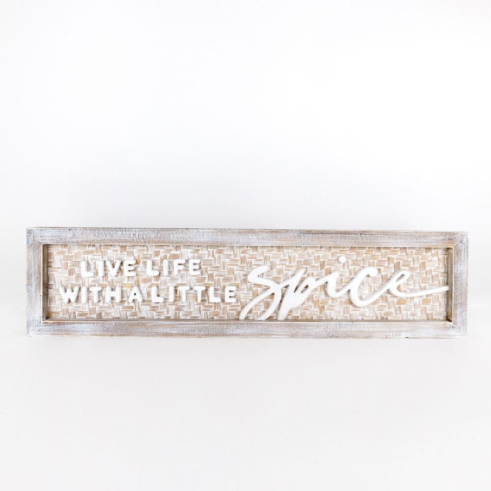 Bamboo wood framed sign (SPICE) - The Nifty Decor