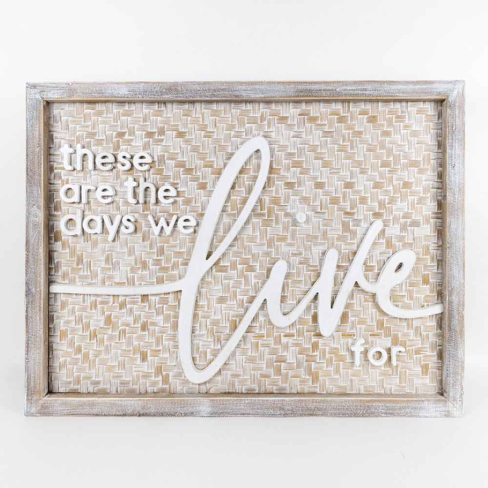 Bamboo wood framed sign (LIVE) - The Nifty Decor