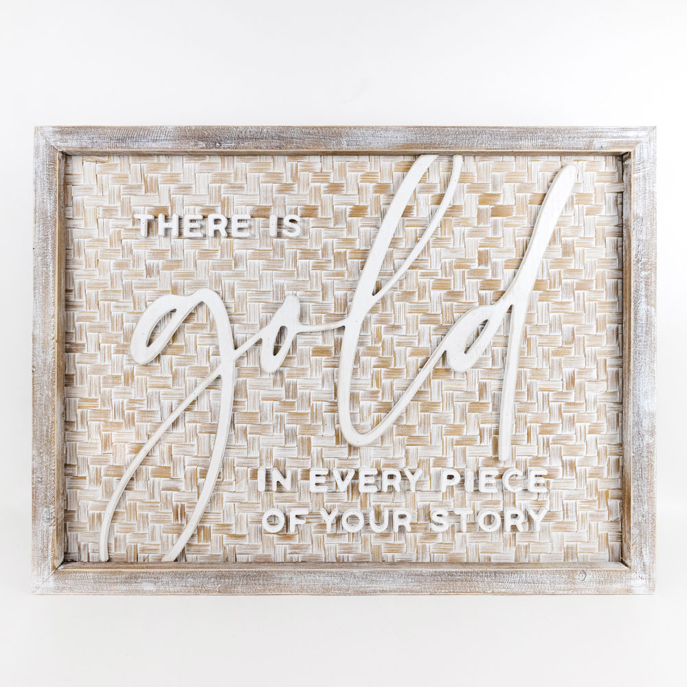 Bamboo wood framed sign (GOLD) - The Nifty Decor