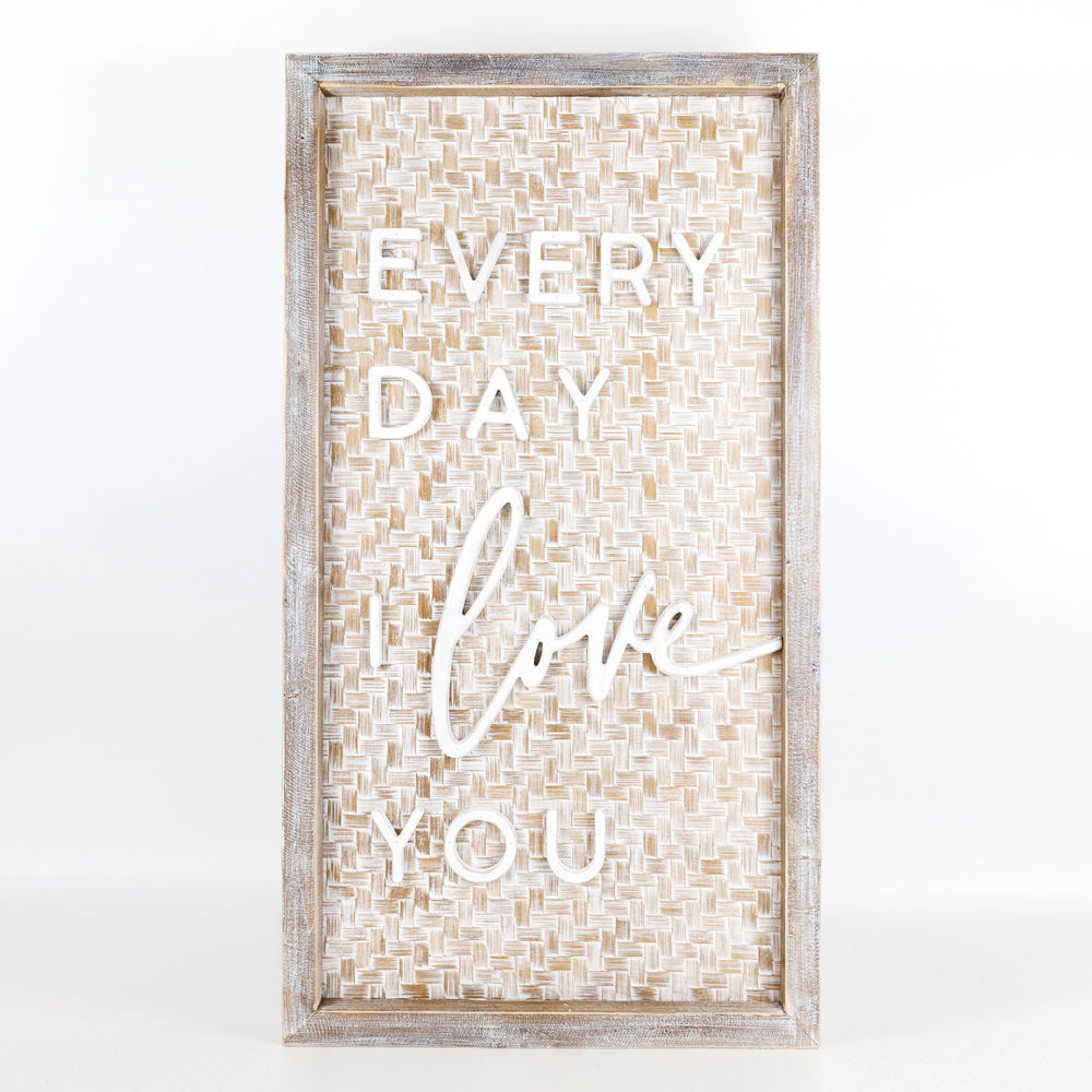Bamboo wood framed sign (I LOVE YOU) - The Nifty Decor
