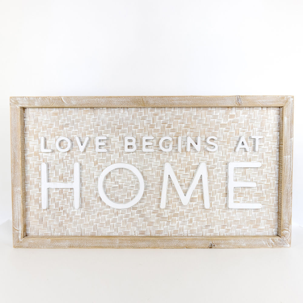 Bamboo wood framed sign (LOVE HOME) - The Nifty Decor