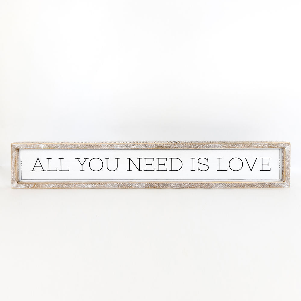 Reversible wood framed sign (POWER/LOVE) - The Nifty Decor