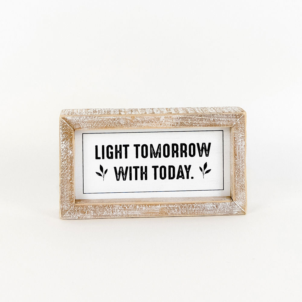 Reverse wood framed sign (GOOD/TODAY) - The Nifty Decor