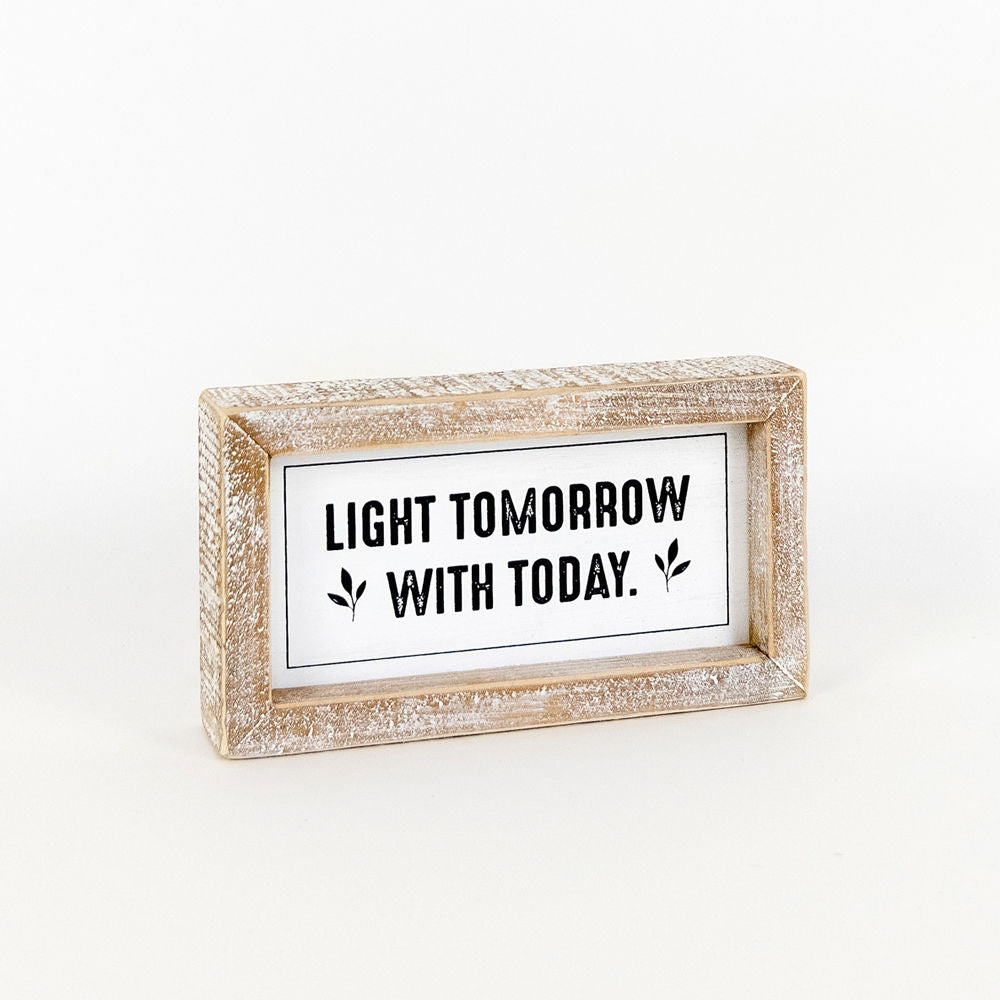 Reverse wood framed sign (GOOD/TODAY) - The Nifty Decor